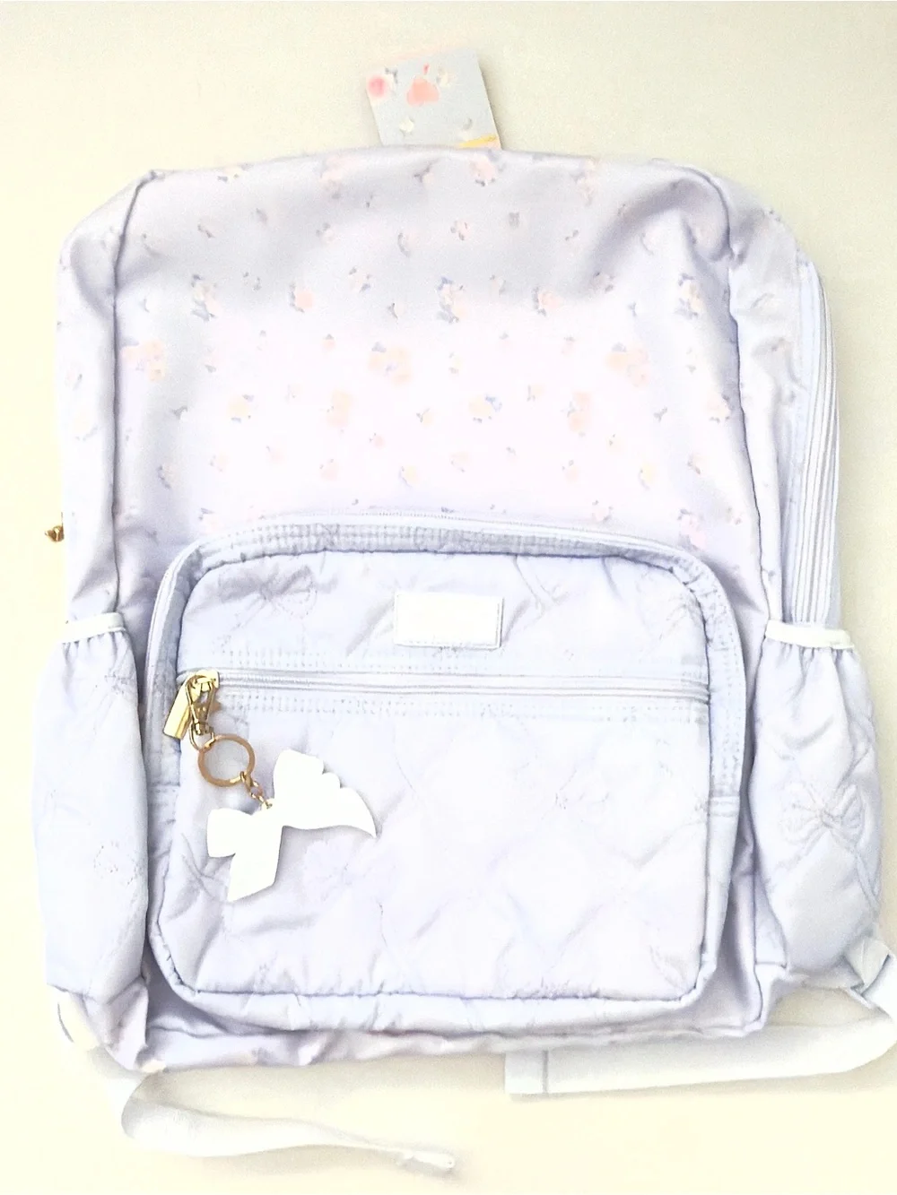 LoveShackFancy x Target Kids Quilted Lilac Backpack with Bow Charms